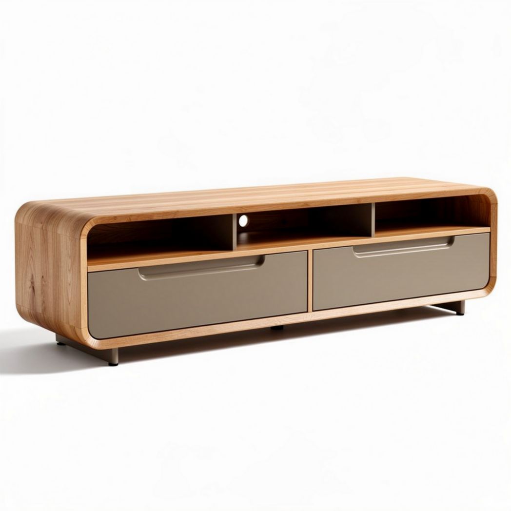 Mobile TV in legno di bambù per soggiorno – 150 x 40 x 50 cm