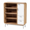 Mobile libreria in legno e metallo per soggiorno – 80 x 40 x 100 cm