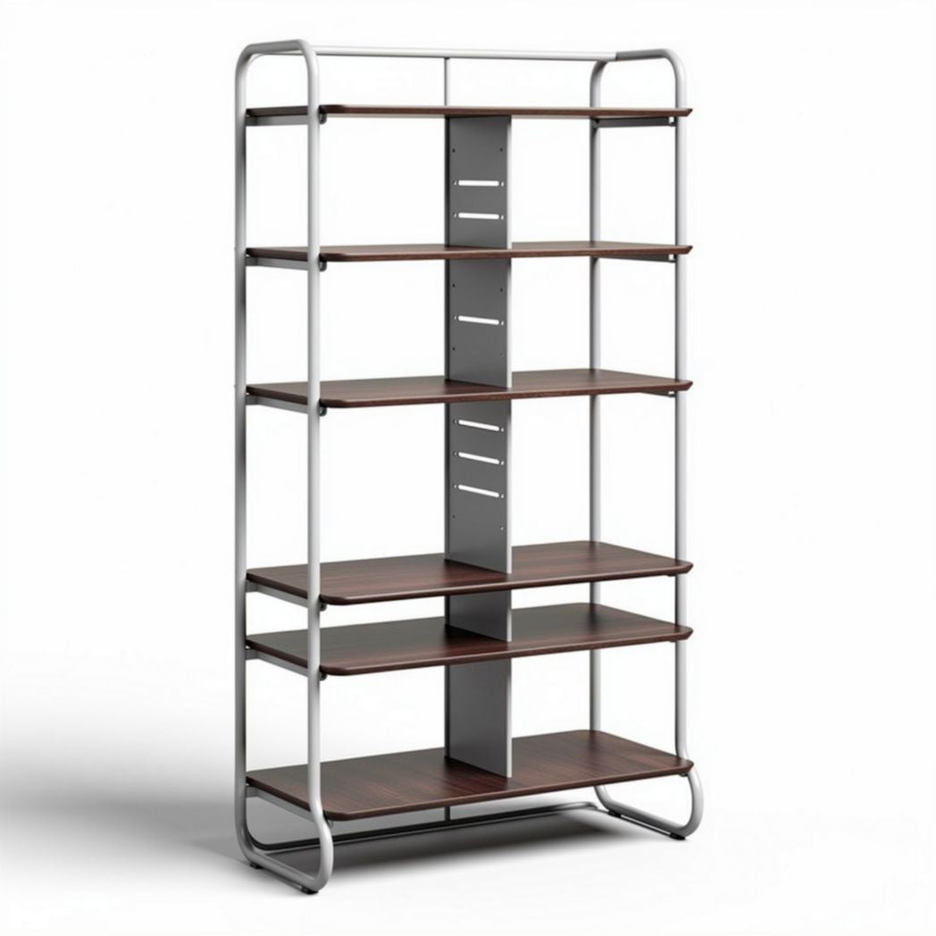 Libreria in metallo e legno per spazio di archiviazione – 180 x 80 x 30 cm