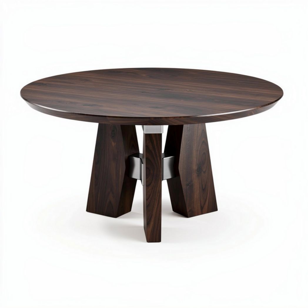 Tavolo rotondo in legno per sala da pranzo – 120 x 120 x 75 cm
