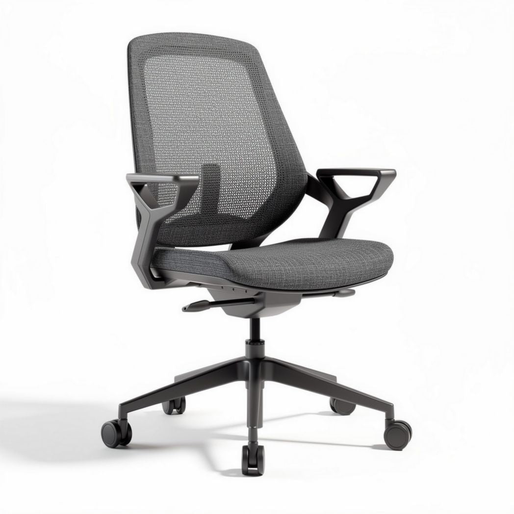 Sedia da ufficio ergonomica con supporto lombare in rete – 60 x 60 x 100 cm