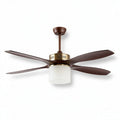 Ventilatore da soffitto con illuminate a led per interni – metallo e vetro – 120 x 120 x 40 cm